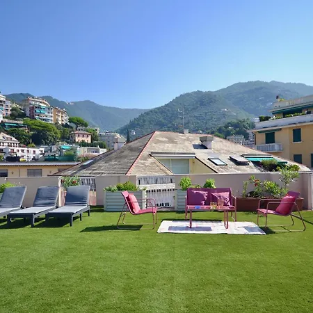 Ca' Muna - Sea View Penthouse, Private Rooftop, Walking To The Rapallo