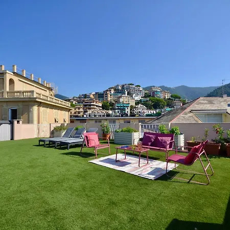 Ca' Muna - Sea View Penthouse, Private Rooftop, Walking To The Rapallo