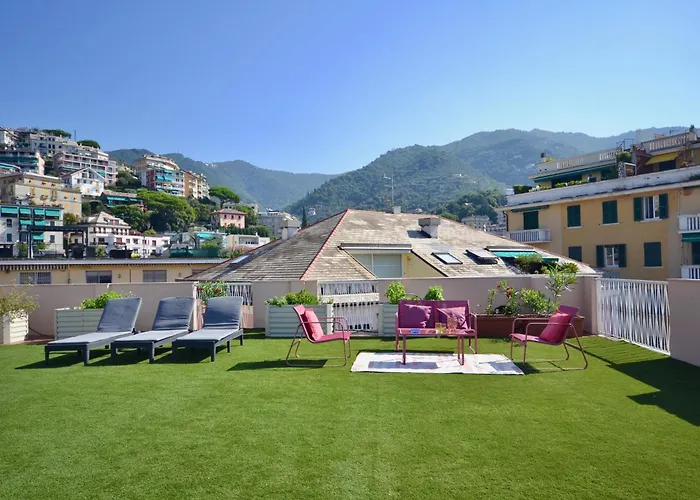 Ca' Muna - Sea View Penthouse, Private Rooftop, Walking To The Rapallo