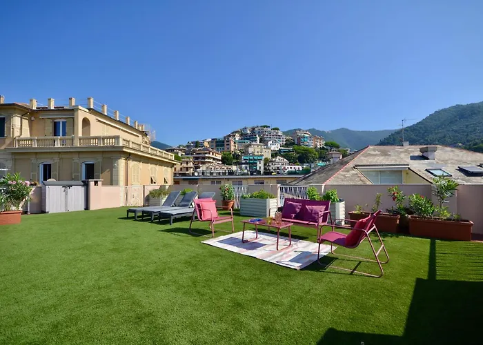 Ca' Muna - Sea View Penthouse, Private Rooftop, Walking To The Rapallo